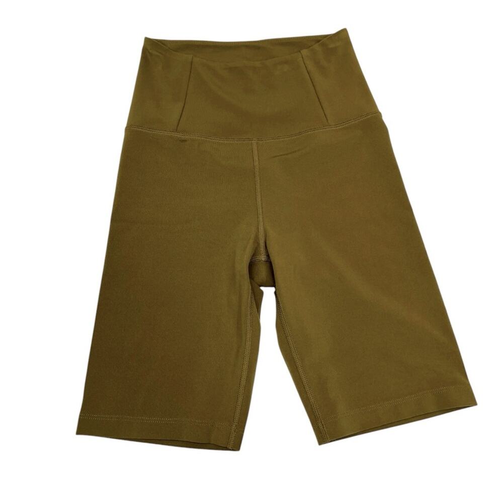 Girlfriend Collective High Rise Biker shorts olive green workout - XS
